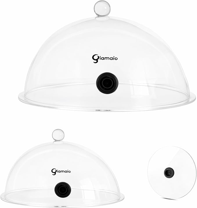 Domus set with two transparent domes and a cocktail disc